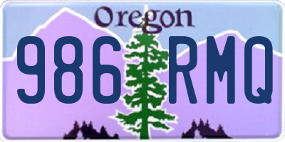 OR license plate 986RMQ