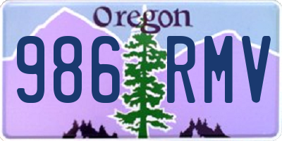 OR license plate 986RMV