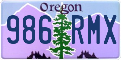 OR license plate 986RMX