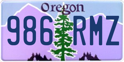 OR license plate 986RMZ
