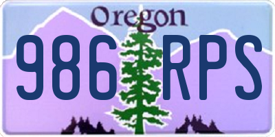 OR license plate 986RPS
