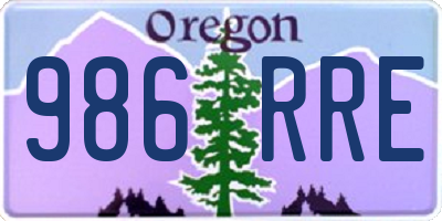 OR license plate 986RRE