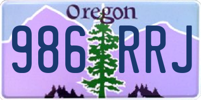 OR license plate 986RRJ