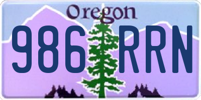 OR license plate 986RRN
