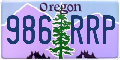 OR license plate 986RRP