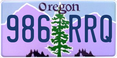 OR license plate 986RRQ