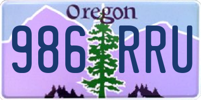 OR license plate 986RRU