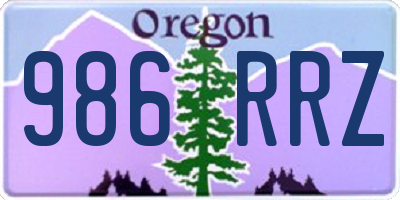 OR license plate 986RRZ