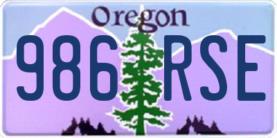 OR license plate 986RSE