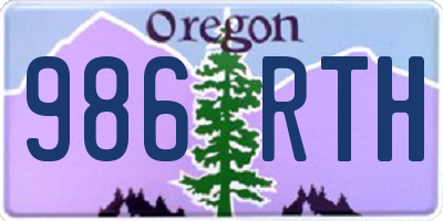 OR license plate 986RTH
