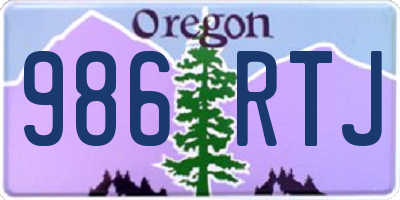 OR license plate 986RTJ