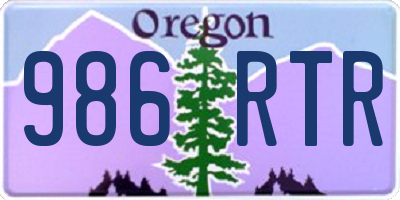 OR license plate 986RTR