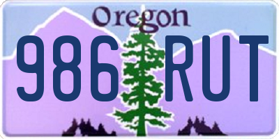 OR license plate 986RUT