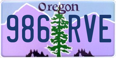OR license plate 986RVE