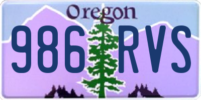 OR license plate 986RVS