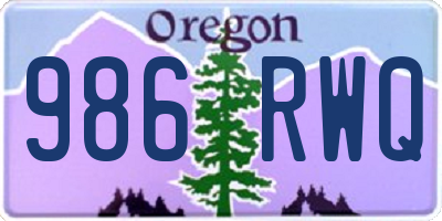 OR license plate 986RWQ