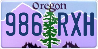 OR license plate 986RXH