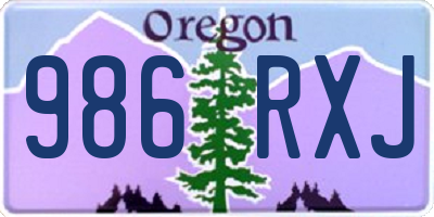 OR license plate 986RXJ
