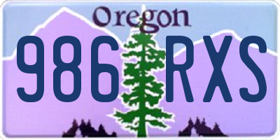 OR license plate 986RXS