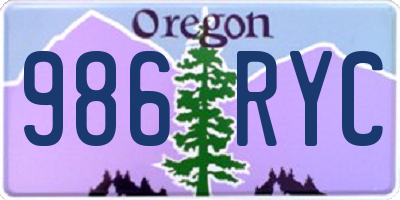 OR license plate 986RYC