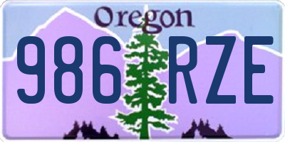 OR license plate 986RZE