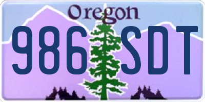 OR license plate 986SDT