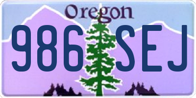 OR license plate 986SEJ