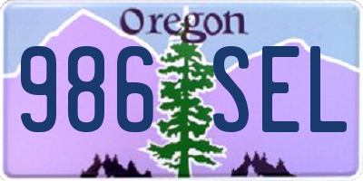 OR license plate 986SEL