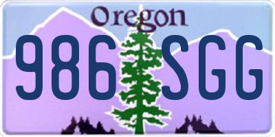 OR license plate 986SGG