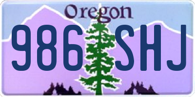 OR license plate 986SHJ