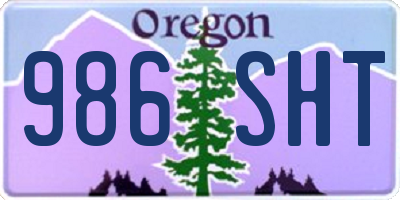 OR license plate 986SHT