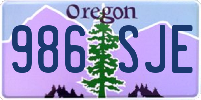 OR license plate 986SJE