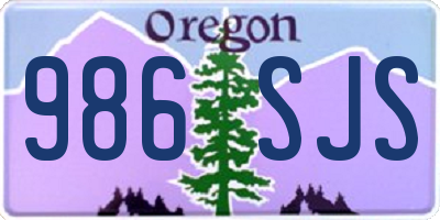 OR license plate 986SJS