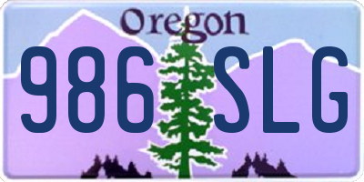 OR license plate 986SLG