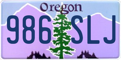 OR license plate 986SLJ