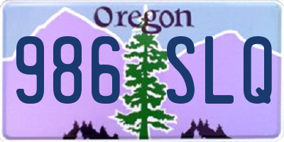 OR license plate 986SLQ