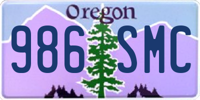 OR license plate 986SMC