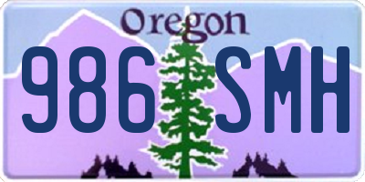 OR license plate 986SMH