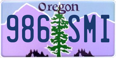 OR license plate 986SMI