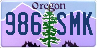 OR license plate 986SMK