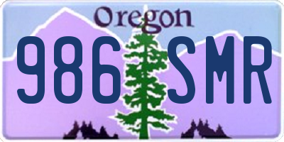 OR license plate 986SMR