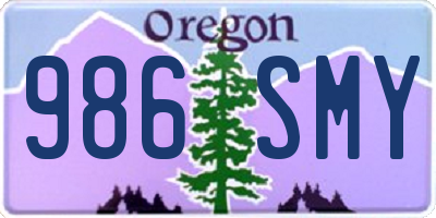 OR license plate 986SMY
