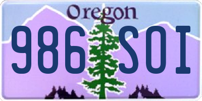 OR license plate 986SOI