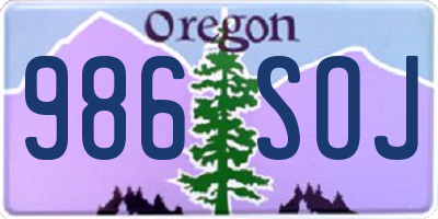 OR license plate 986SOJ