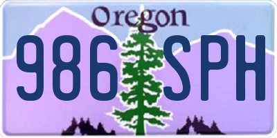 OR license plate 986SPH