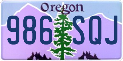 OR license plate 986SQJ