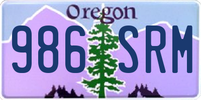 OR license plate 986SRM
