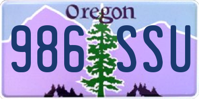 OR license plate 986SSU