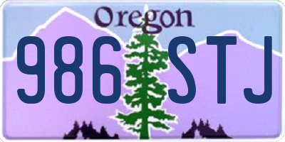 OR license plate 986STJ