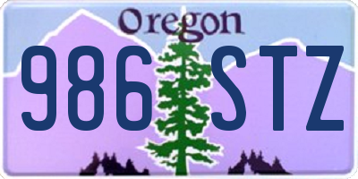 OR license plate 986STZ